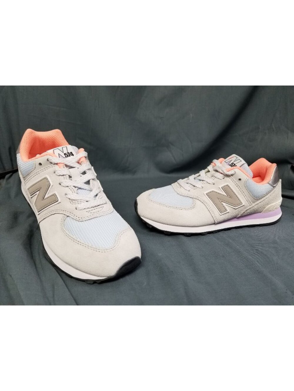 New Balance 574 Little Kid 'Summer Fog Cyber Lilac' Kids Size 3 NEW NO BOX!